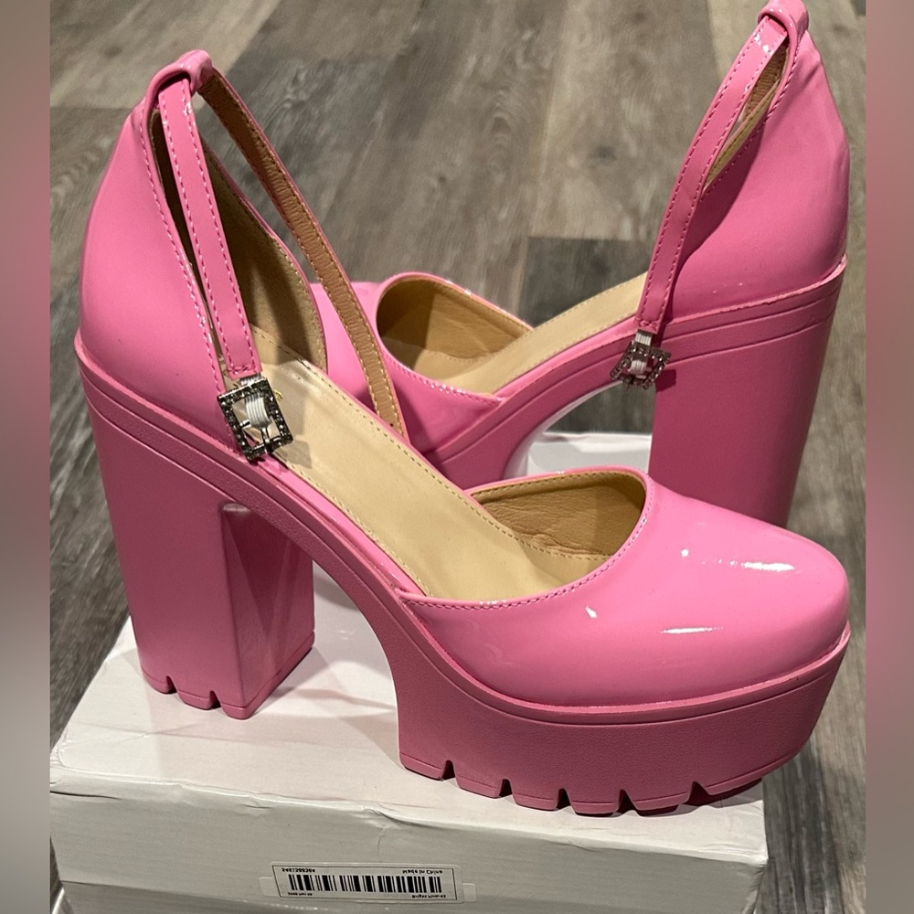 Women’s Patent Mary Jane Platform Heels - Size 43